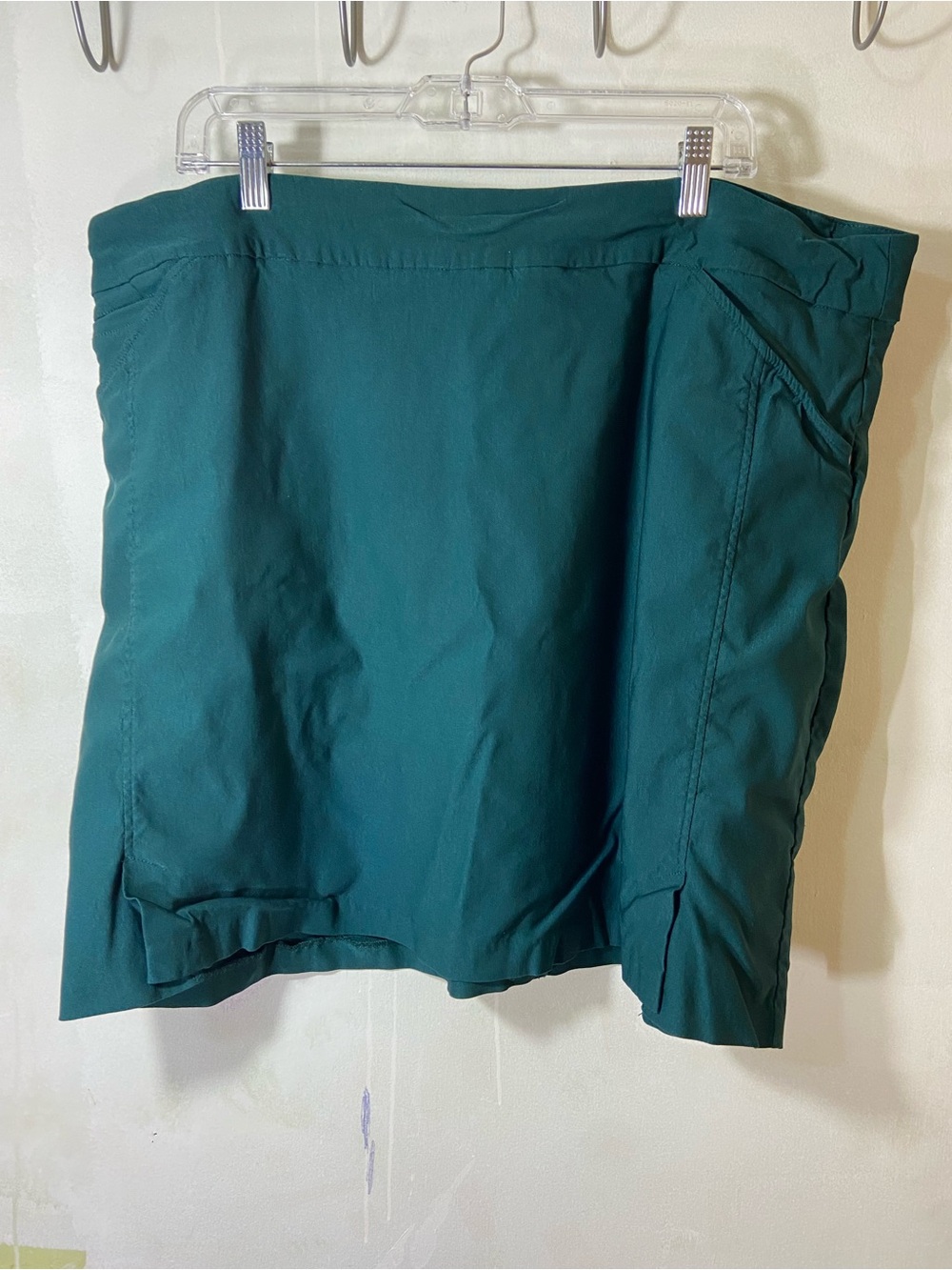 Tribal Teal Skort with Subtle Side Pleats